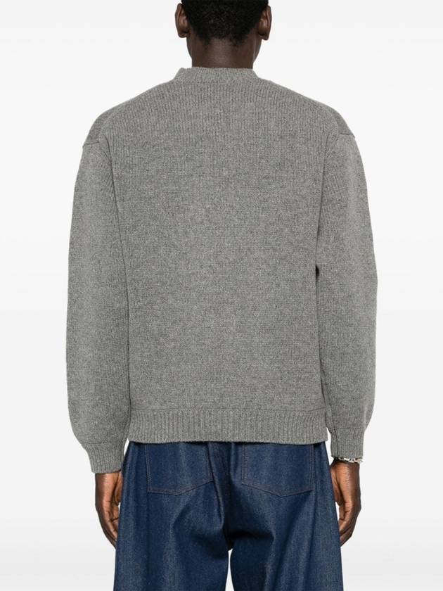 Lucky Tiger Genderless Wool Knit Top Stone Grey - KENZO - BALAAN 5