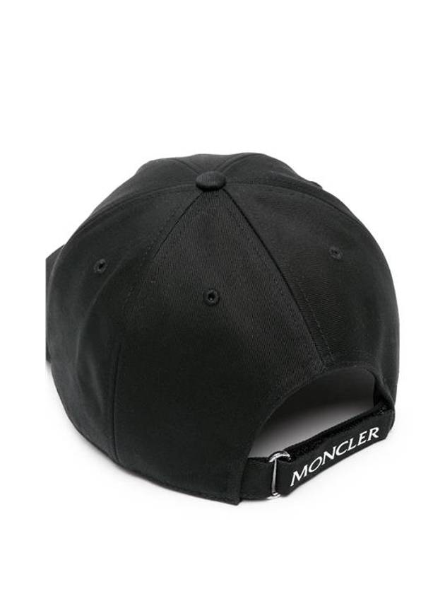 Gabardine Baseball Logo Ball Cap Black - MONCLER - BALAAN 3