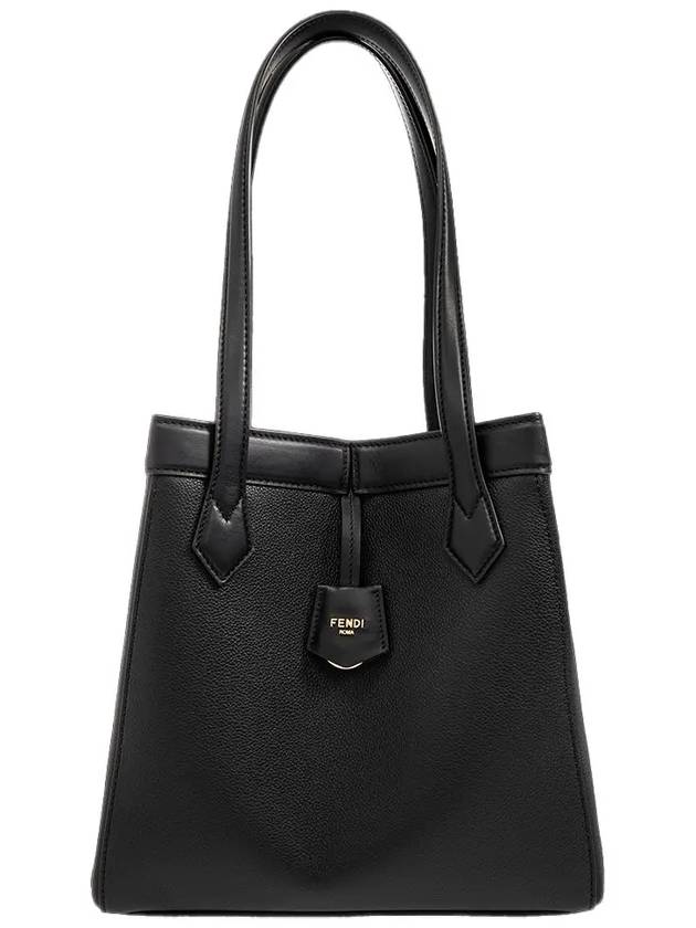 Origami Medium Leather Tote Bag Black - FENDI - BALAAN 2