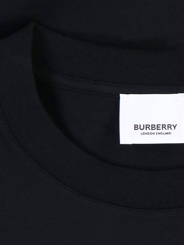 Vintage Check Sleeve Cotton Oversized T-shirt Black - BURBERRY - BALAAN 4