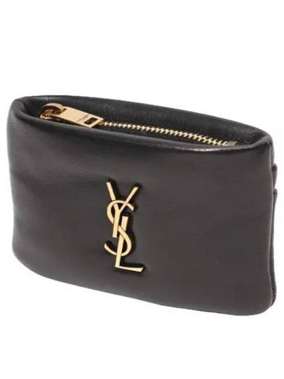 Calypso Zipped Card Wallet Black - SAINT LAURENT - BALAAN 2