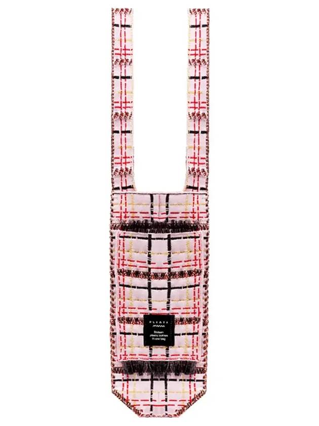 Tweed shopper bag pale pink - PLEATSMAMA - BALAAN 2