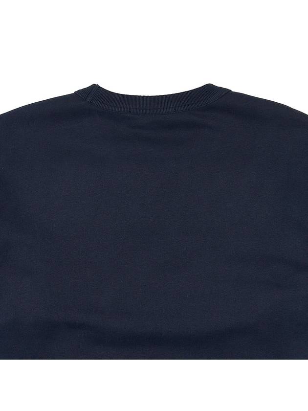 Garment Dyed Double Pocket Brushed Cotton Fleece Sweatshirt Navy - STONE ISLAND - BALAAN 8