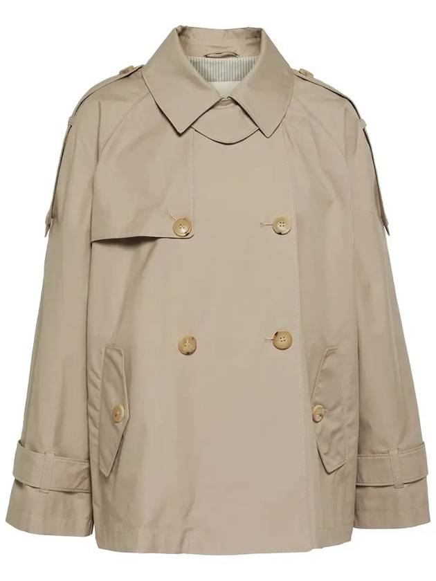 DTrench Double Breasted Short Trench Coat Beige - MAX MARA - BALAAN 2