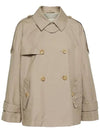 DTrench Double Breasted Short Trench Coat Beige - MAX MARA - BALAAN 2