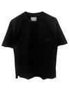 W241TS03708B Rubber Logo Landscape Round Short Sleeve TShirt Black Men's TShirt TTA - WOOYOUNGMI - BALAAN 1