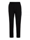 Metropolis Series Stretch Fleece Mixed Track Pants Black - CP COMPANY - BALAAN 1