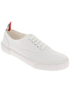 Women's Heritage Cotton Canvas Low Top Sneakers White - THOM BROWNE - BALAAN 4