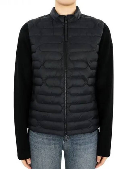 Padded Cotton Zip Up Cardigan Black - MONCLER - BALAAN 2