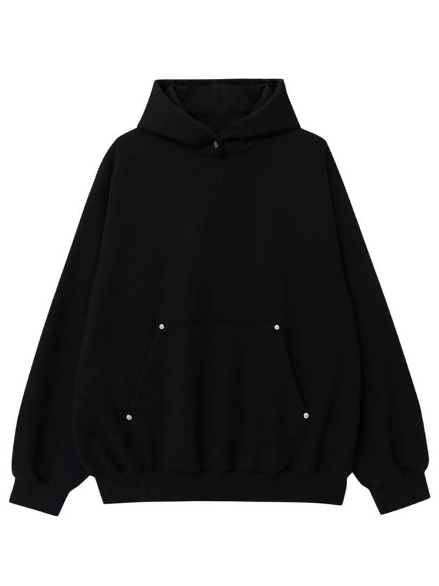 Rivat Oversized Snap Hood Black - THEN OUR - BALAAN 1