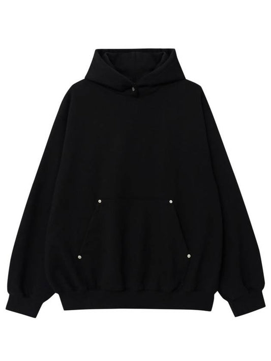 Rivat Oversized Snap Hood Black - THEN OUR - BALAAN 1