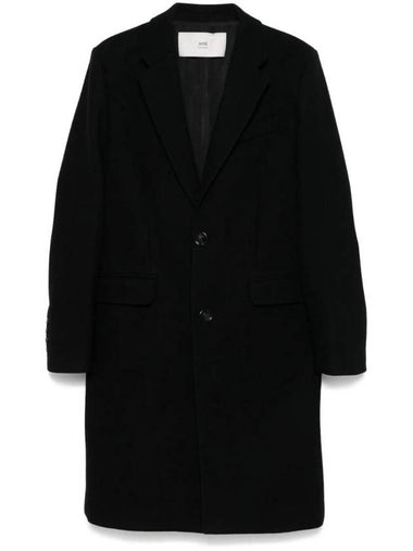 Wool Single Coat Black - AMI - BALAAN 1