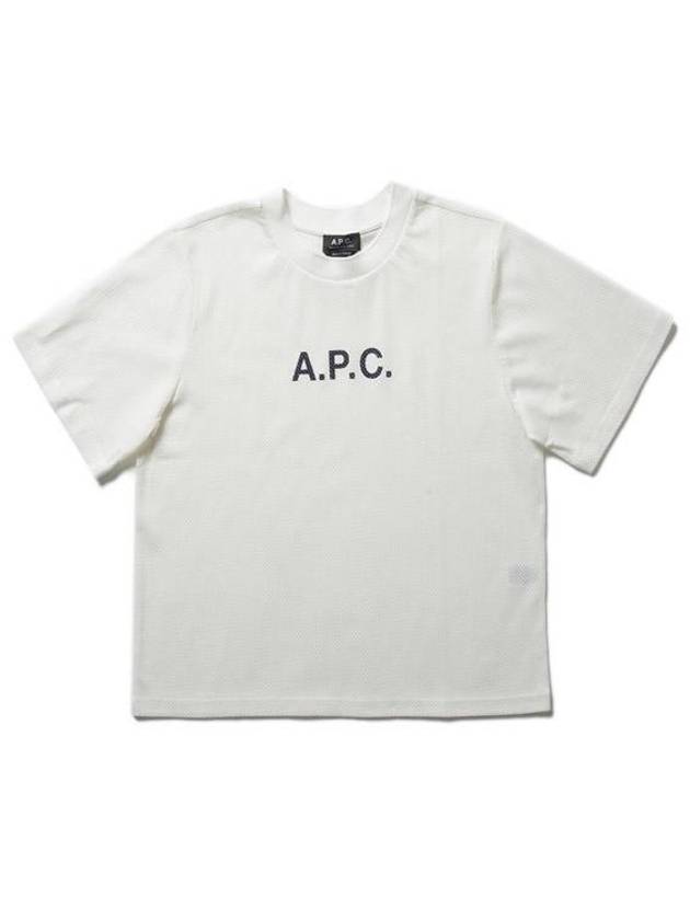 Mae Pique Mesh Short Sleeve T-Shirt White - A.P.C. - BALAAN 2