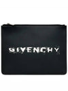 logo leather clutch bag black - GIVENCHY - BALAAN.