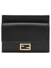 FF Baguette Flap Card Wallet Black - FENDI - BALAAN 3