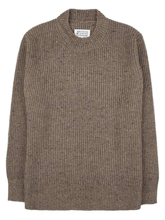 Donegal Classic Cashmere Wool Knit Top Walnut - MAISON MARGIELA - BALAAN 2