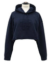 Navy overfit crop hood - GANNI - BALAAN 1