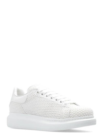 Round Toe Knitted Low Top Sneakers White - ALEXANDER MCQUEEN - BALAAN 2