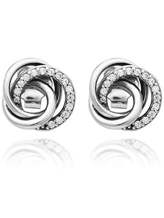 Family Always Encircled Stud Earrings Silver - PANDORA - BALAAN 4