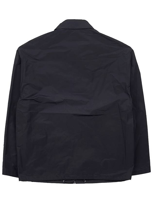 Triangle Logo Technical Poplin Track Jacket Black - PRADA - BALAAN 3