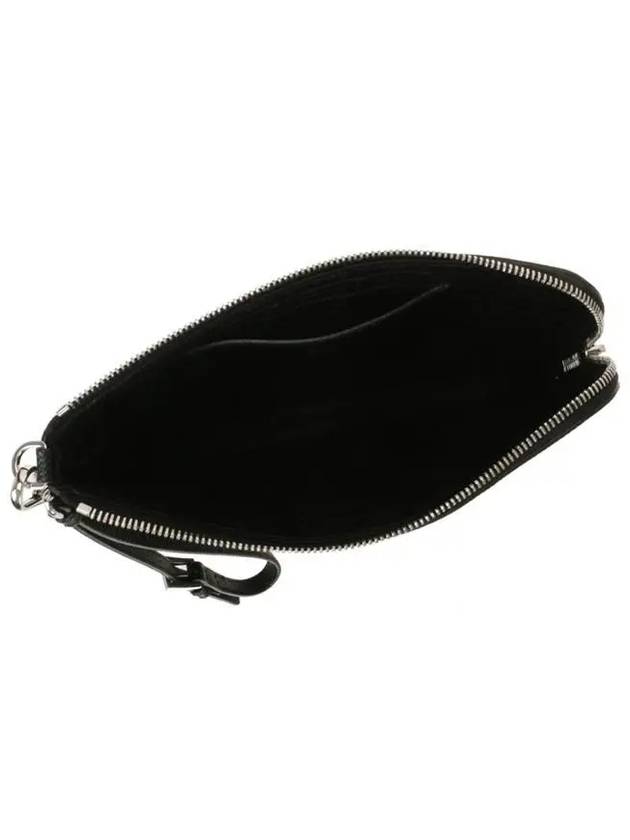 Small Saffiano Leather Pouch Black - PRADA - BALAAN 5