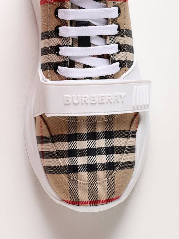 Vintage Check Suede Leather Sneakers Archive Beige - BURBERRY - BALAAN 5