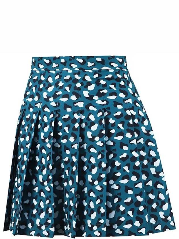 Women's Adina Print Skirt Moroccan Blue - J.LINDEBERG - BALAAN 3