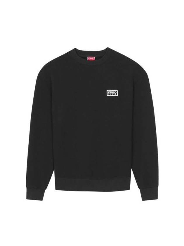 Logo Classic Embroidered Cotton Sweatshirt Black - KENZO - BALAAN 2