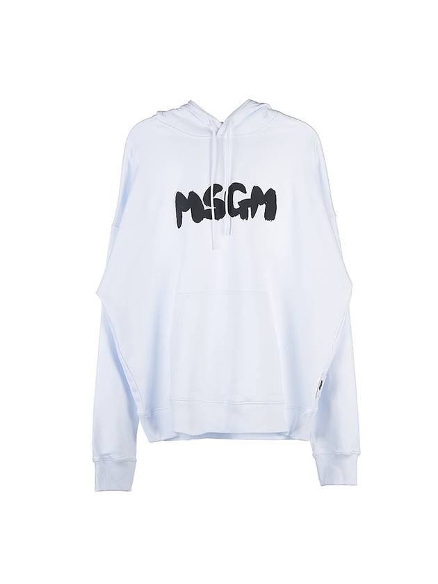 Lettering Logo Print Hoodie White - MSGM - BALAAN 11