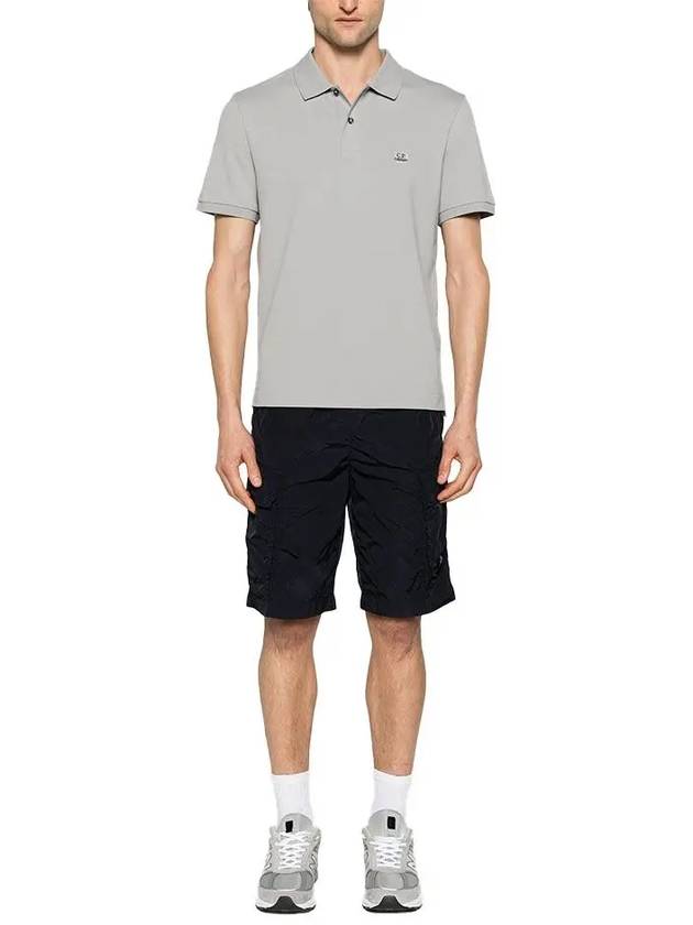 Stretch Piquet Regular Polo Shirt Grey - CP COMPANY - BALAAN 3