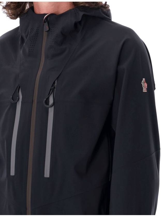 Orden Nylon Zip-Up Hoodie Black - MONCLER - BALAAN 4