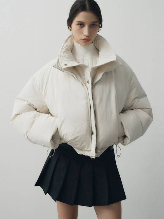 Cropped Layered Puffer Padding Off-White - NOIRER FOR WOMEN - BALAAN 2