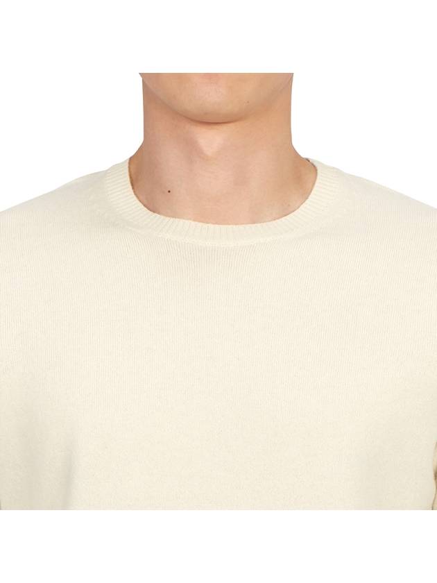 Men's Crew Neck Cashmere Knit Top Off White - DRUMOHR - BALAAN 7