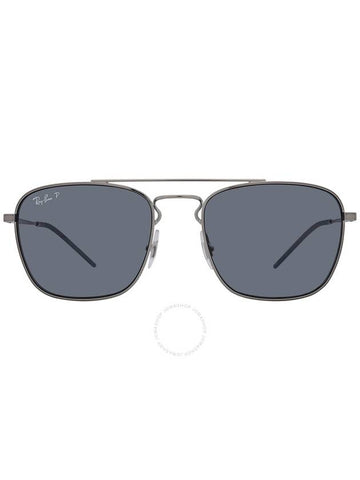 Ray Ban Dark Blue Polarized Square Men's Sunglasses RB3588 92492V 55 - RAY-BAN - BALAAN 1