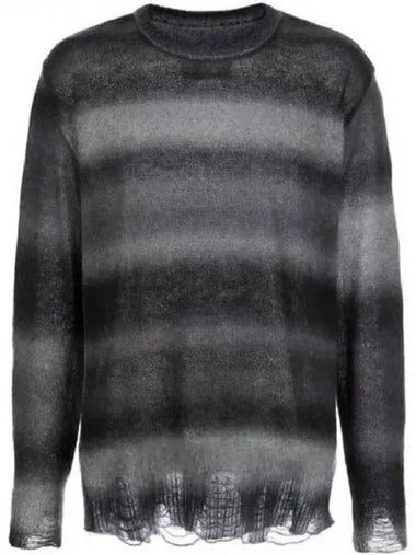 Distressed striped mohair knit 270470 - SONG FOR THE MUTE - BALAAN 1