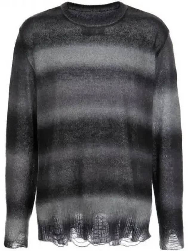 Distressed striped mohair knit 270687 - SONG FOR THE MUTE - BALAAN 1