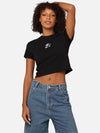 AU Australia 8BALL CORP Slim Fit Crop T Shirt ST1M0278 Black WOMENS AU12 - STUSSY - BALAAN 2