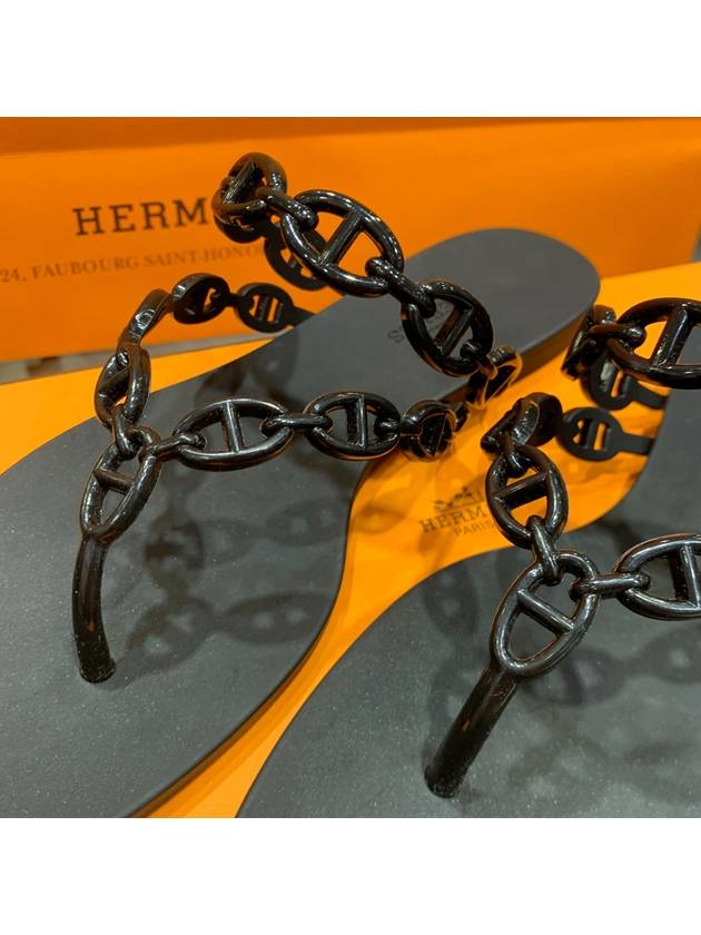 women sandals island noir sandals black - HERMES - BALAAN 3