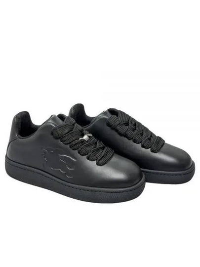 Leather Box Low-Top Sneakers Black - BURBERRY - BALAAN 2