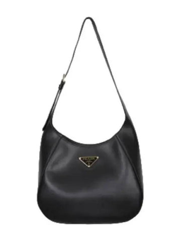 triangle logo leather shoulder bag - PRADA - BALAAN 1