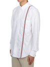 RWB Stripe Cotton Shirt White - THOM BROWNE - BALAAN 3