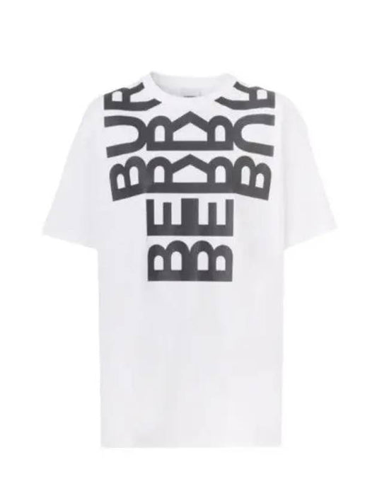 Logo Cotton Short Sleeve T-Shirt White - BURBERRY - BALAAN 2