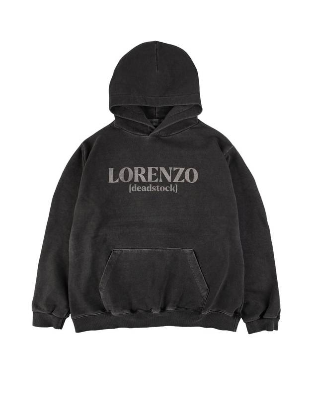 Men's Lorenzo Script Hoodie Pigment Black 23FW004 - APEX DESIGN - BALAAN 2