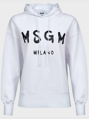 Brushed logo hooded sweatshirt 2000MDM515 200001 01 - MSGM - 1
