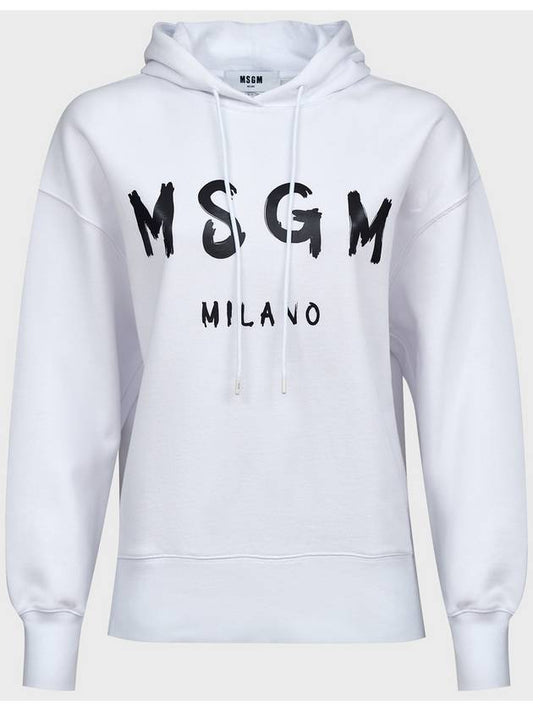 Brushed logo hooded sweatshirt 2000MDM515 200001 01 - MSGM - BALAAN 1