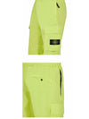 Men's Tella Paracadute Regular Fit Cargo Pants Lemon - STONE ISLAND - BALAAN.