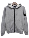 Compass Badge Zip Up Hoodie Grey - STONE ISLAND - BALAAN 3