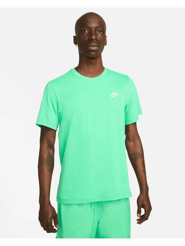 Sportswear Club Short Sleeve T-Shirt Green - NIKE - BALAAN 1