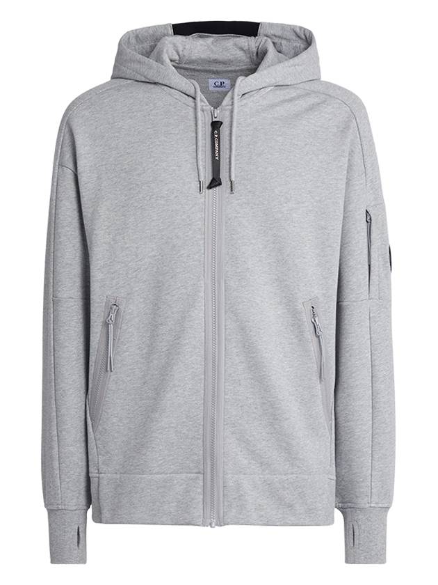 Diagonal Raised Fleece Lens Hooded Jacket Light Grey - CP COMPANY - BALAAN 2