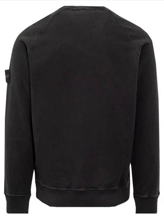 Garment Dyed Malfile Crewneck Sweatshirt Black - STONE ISLAND - BALAAN 6